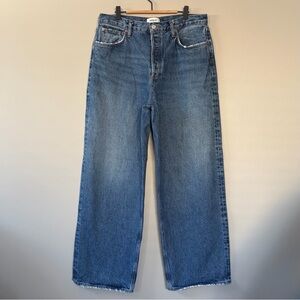 AGOLDE Low Slung Baggy Jeans Size 29 Blue 90s Slouchy Relaxed Oversized Wide Leg